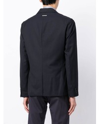 Armani Exchange Notched Collar Single Breasted Blazer