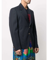 Versace Notched Lapel Single Breasted Blazer