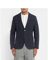 Navy Slim Fit Cashmere Flannel Blazer by Officine Generale