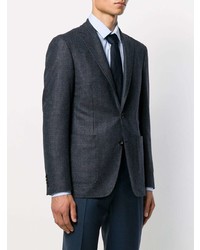 Canali Patterned Single Breasted Blazer