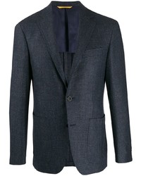 Canali Patterned Single Breasted Blazer