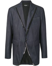DSQUARED2 Single Breasted Blazer With Sequin Edging