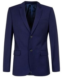 Topman Slim Fit Dark Blue Suit Jacket