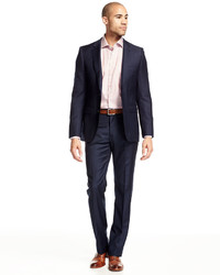 DKNY Slim Fit Solid Twill Two Piece Suit Navy