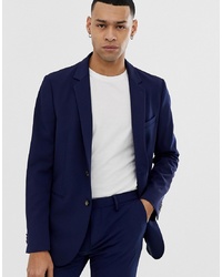 United Colors of Benetton Slim Fit Unlined Blazer In Navy