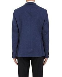 Barneys New York Slub Weave Two Button Sportcoat Blue