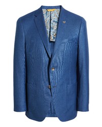 Hickey Freeman Solid Wool Blend Sport Coat In Navy At Nordstrom