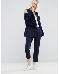 Asos Tailored Cold Shoulder Blazer With Sleeve Drama