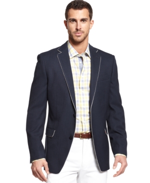 Tallia Orange Navy Solid Blazer, $150 | Macy's | Lookastic.com