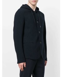 Emporio Armani Textured Hooded Blazer