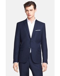 The Kooples Fitted Navy Wool Sportcoat
