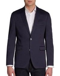 Saks Fifth Avenue Two Button Slim Fit Cotton Sportcoat
