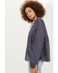 Topshop Ditsy Broderie Smock Blouse