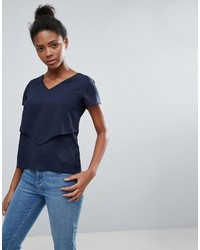 Vila Double Layer Top With Cross Back