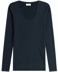 Closed Long Sleeved Cotton Blend Top