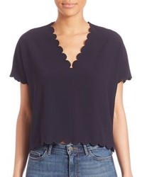 MiH Jeans Mih Jeans Scalloped Trim Top