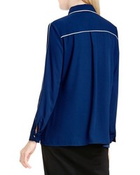 Vince Camuto Piped Trim Blouse