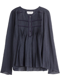 See by Chloe See By Chlo Cotton Peasant Top With Pleating