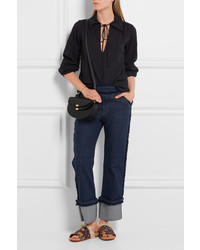 See by Chloe See By Chlo Stretch Crepe Blouse Midnight Blue