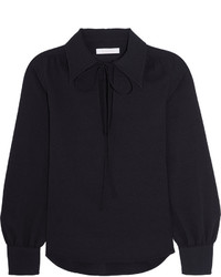 See by Chloe See By Chlo Stretch Crepe Blouse Midnight Blue