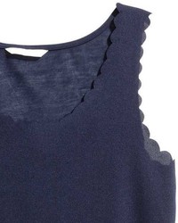 H&M Top With Scalloped Edges