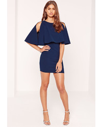 Missguided Overlay Bodycon Dress Navy