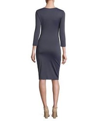 Peserico Ruched Body Con Dress