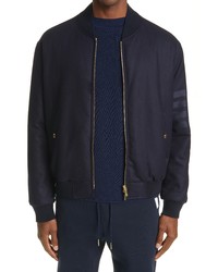 Thom Browne 4 Bar Tech Wool Cashmere Down Bomber Jacket