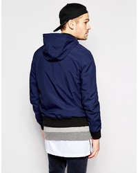 Asos Brand Bomber Jacket With Removable Hood