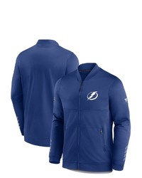 FANATICS Branded Blue Tampa Bay Lightning Locker Room Full Zip Jacket