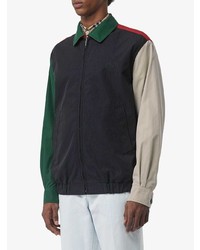 Burberry Check Panelled Reversible Cotton Bomber Jacket