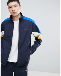 Converse Colour Block Track Jacket In Navy 10006473 A02