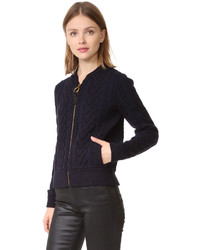 Tory Burch Contraire Knit Bomber Jacket