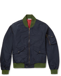 Tomas Maier Contrast Trimmed Shell Bomber Jacket