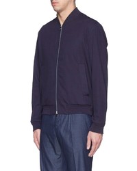 Façonnable Faonnable Contrast Piping Crepe Bomber Jacket