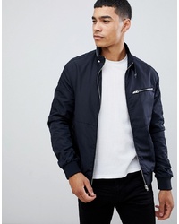 New Look Jacket With Racer Neck In Navy