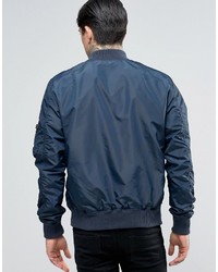 Alpha Industries Ma 1 Bomber Jacket Slim Fit In Navy