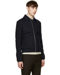 Carven Navy Collared Bomber Jacket