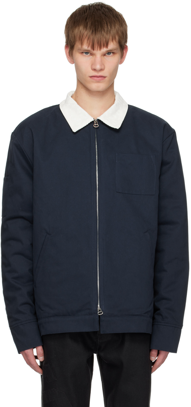 Saintwoods Navy Ricky Jacket, $680 | SSENSE | Lookastic