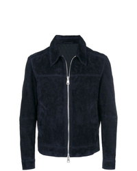 AMI Alexandre Mattiussi Suede Leather Jacket With Ed