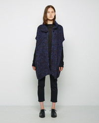 Navy Boucle Outerwear