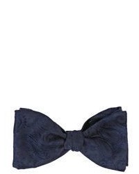Barneys New York Paisley Jacquard Bow Tie Blue
