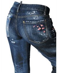Dsquared2 Boyfriend Embroidered Denim Jeans