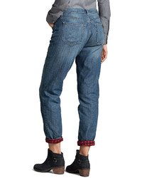 Eddie Bauer Boyfriend Flannel Lined Jeans