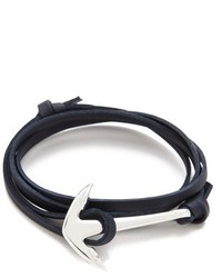 Miansai Anchor Leather Wrap Bracelet