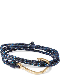 Miansai Cord And Gold Tone Anchor Bracelet
