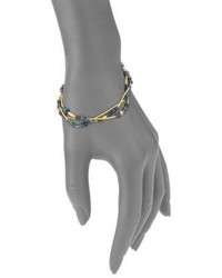 Gurhan Delicate Rain Blue Sapphire 24k Yellow Gold Triple Strand Bracelet