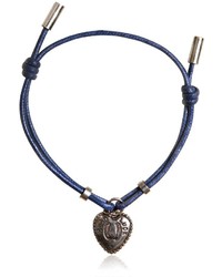 Dolce & Gabbana Waxed Strap Metal Chain Bracelet