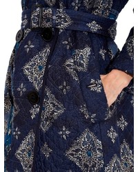 Burberry Prorsum Paisley Print Quilted Trench Coat
