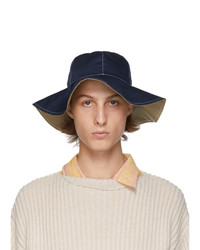 Marni Blue And White Stitch Bucket Hat